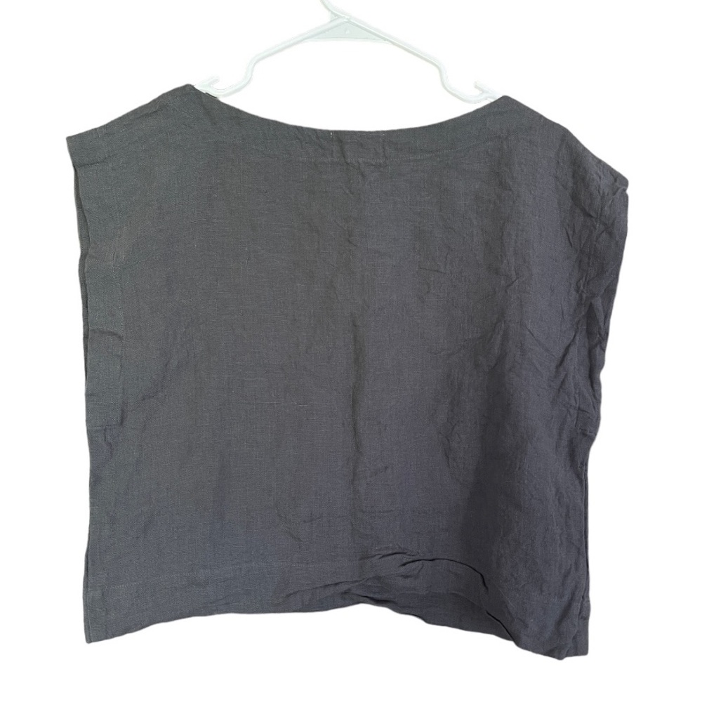 Laude the Label Organic Linen‎ Everyday Crop Wide Pants and Top Set Mineral S - Picture 7 of 16